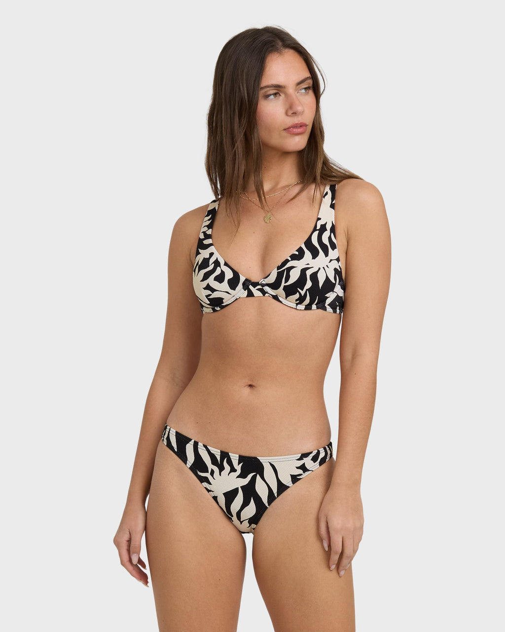 Billabong By My Side Tropic Bikini Bottom - Black White
