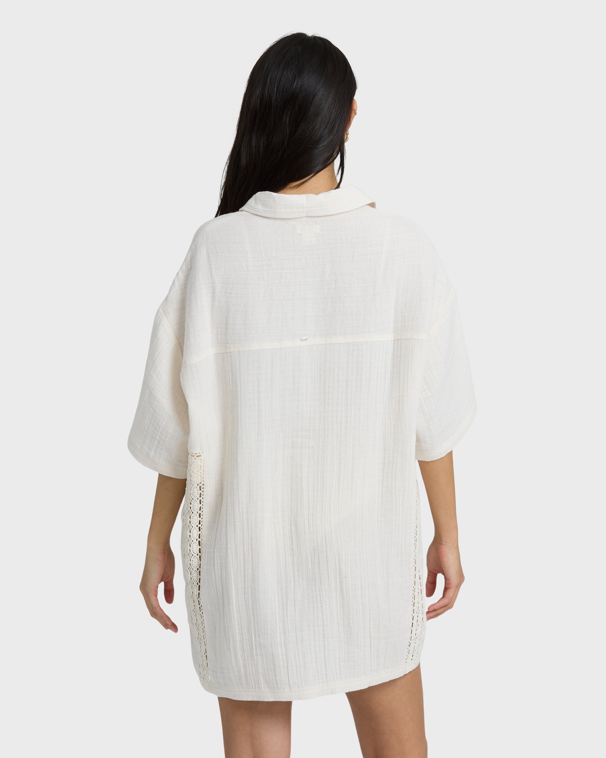 Billabong Feelin Fine Shirt Dress - White Cap