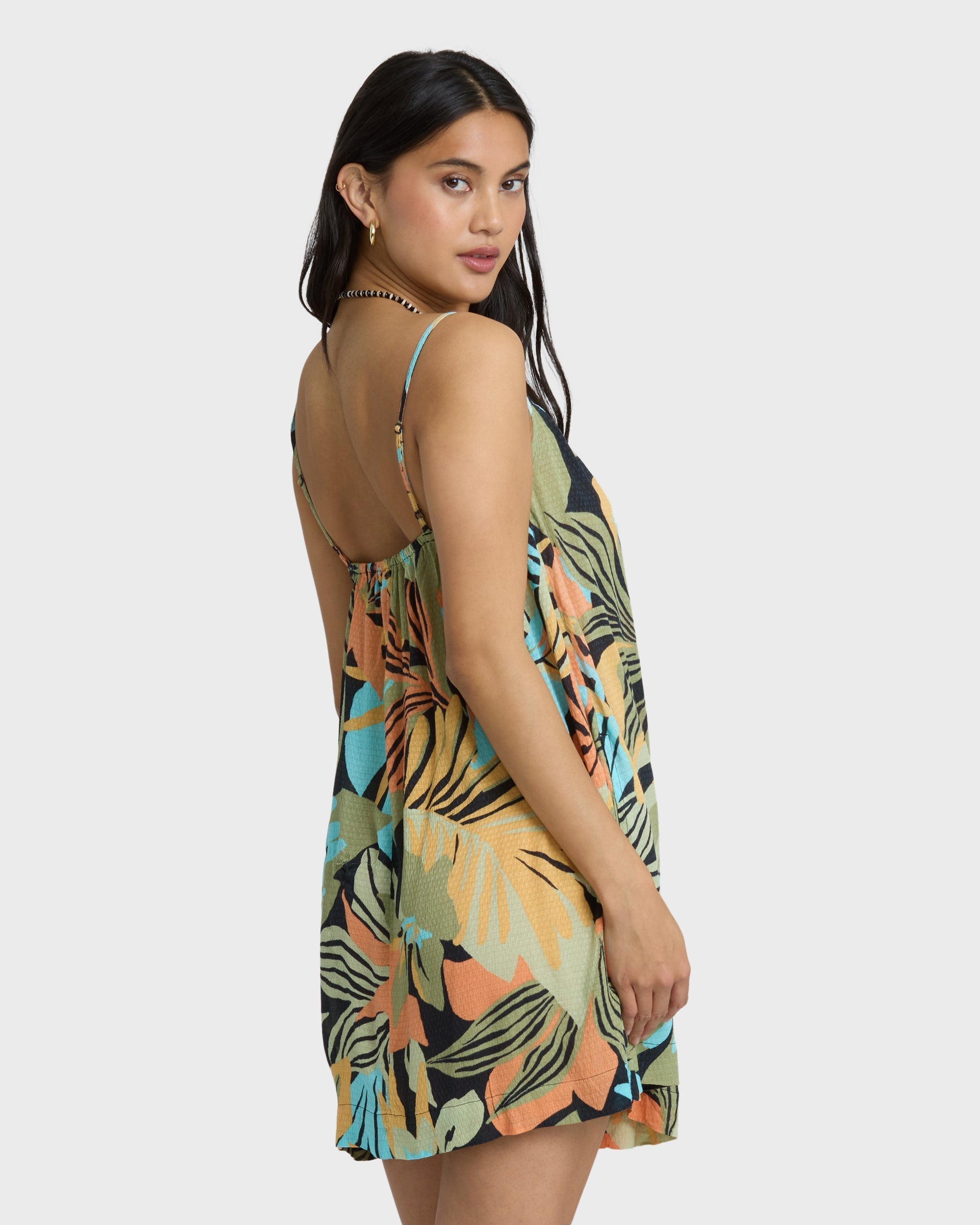 Billabong Beach Song Printed Mini Dress - Black Multi