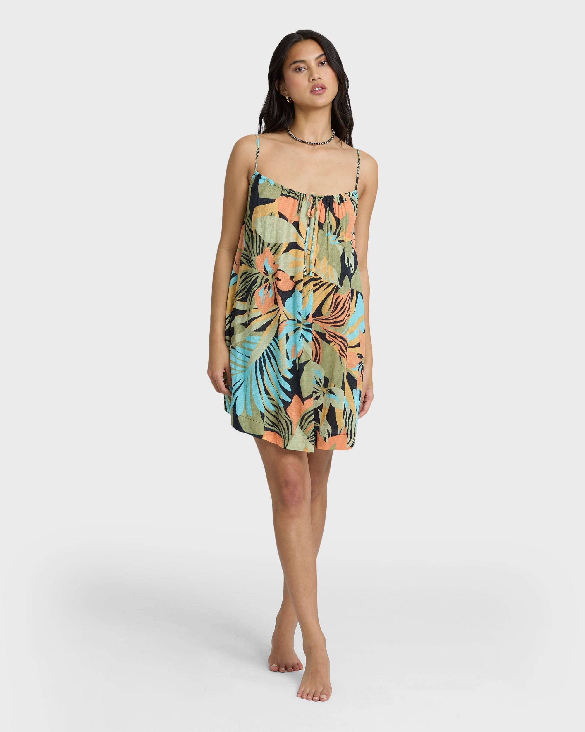 Billabong Beach Song Printed Mini Dress - Black Multi