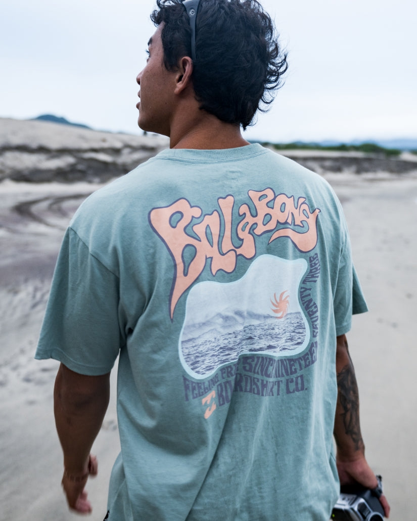 Billabong Morning Haze Regular Short Sleeve T-Shirt - Mineral Blue