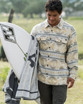 Billabong Offshore Jacquard Long Sleeve Flannel Shirt - Sand