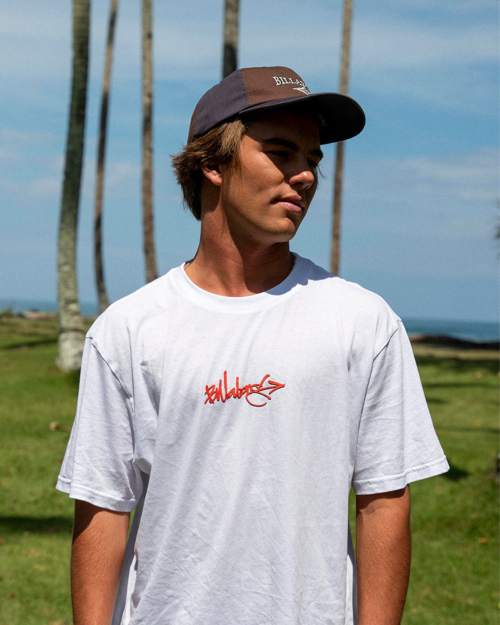 Billabong Occys Point Premium Short Sleeve Cotton T-Shirt - White