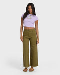 Billabong Free Fall High-Waist Twill Pants - Martini Olive