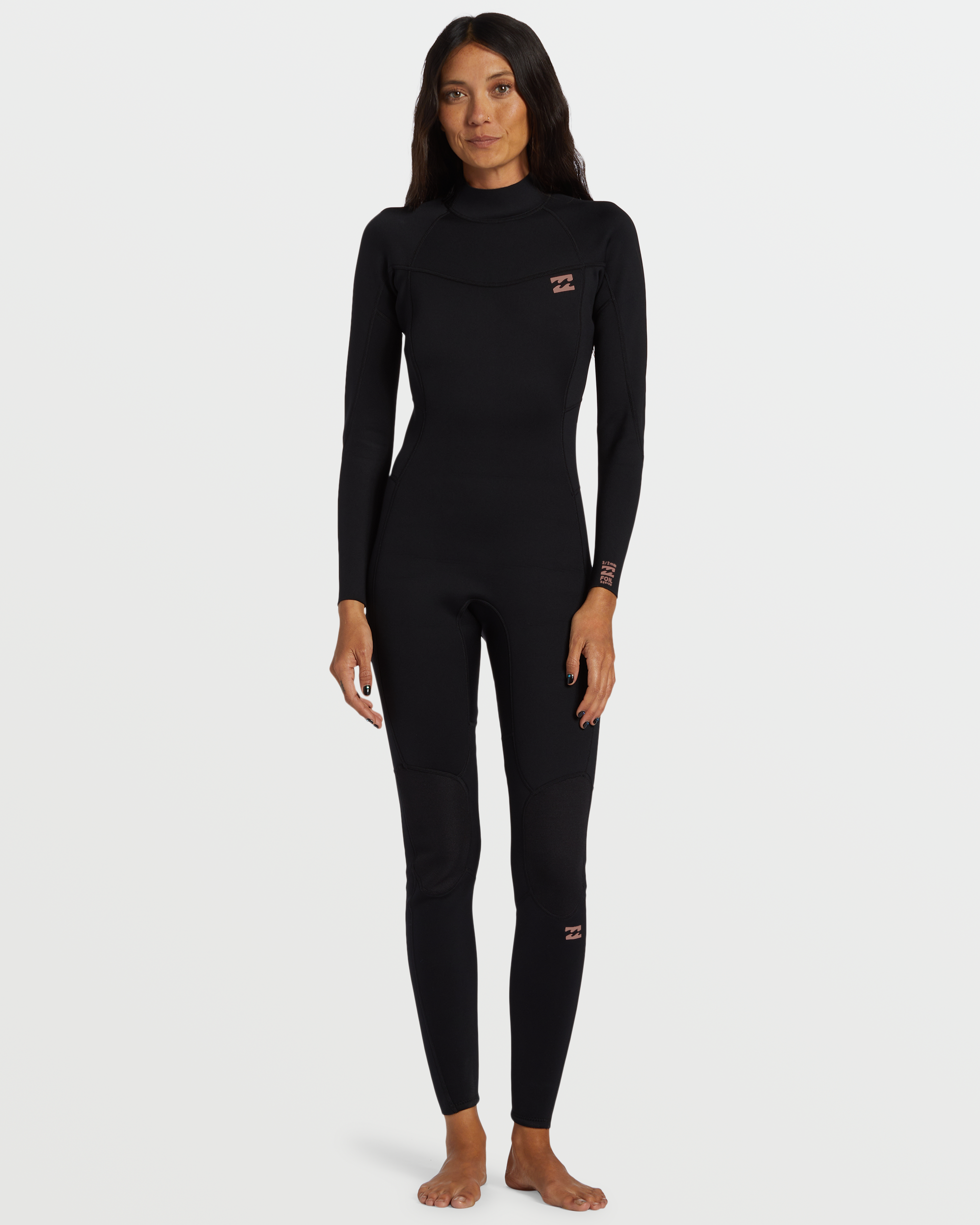 Billabong 3/2mm Foil Flatlock Back Zip Wetsuit - Black