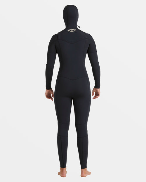 Billabong 4/3mm Salty Dayz Natural Upcycler GBS Chest Zip Hooded Wetsuit - Black