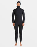Billabong 4/3mm Salty Dayz Natural Upcycler GBS Chest Zip Hooded Wetsuit - Black