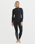 Billabong 3/2mm Furnace Natural GBS Chest Zip Fullsuit - Black Tiki