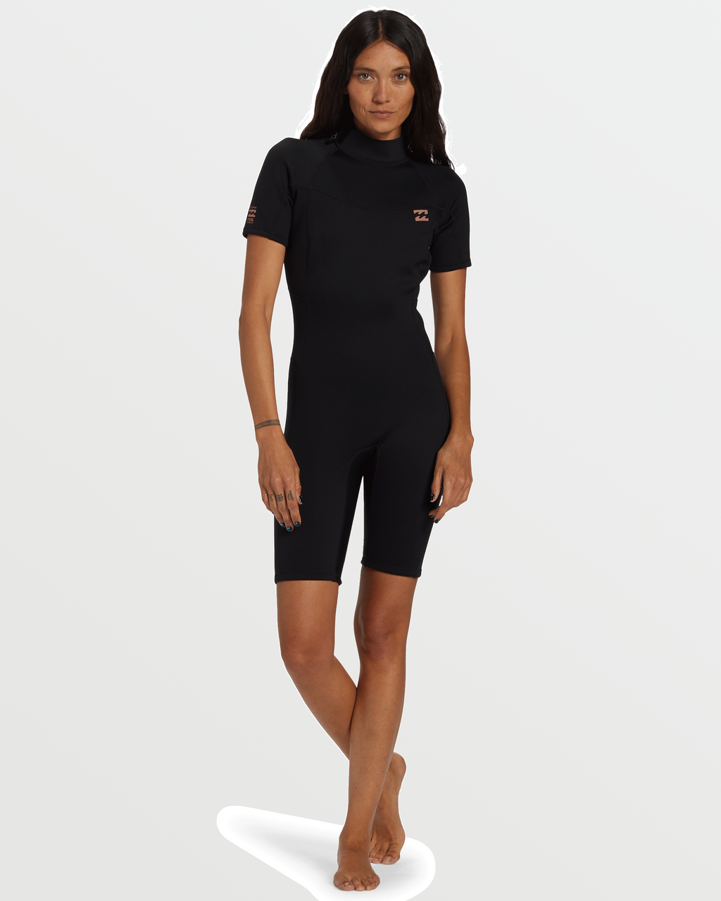 Billabong Foil Flatlock Short Sleeve Springsuit - Black