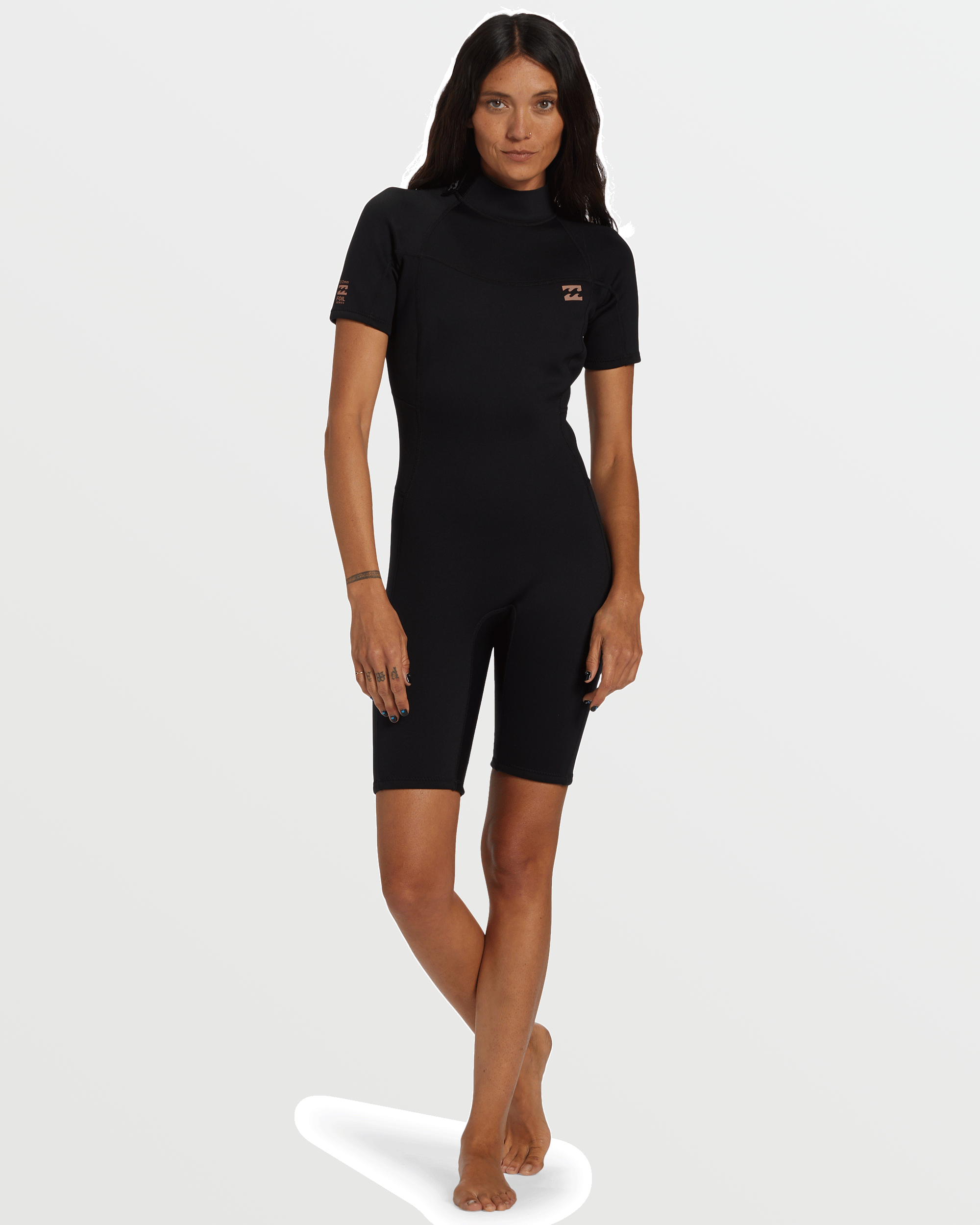 Billabong Foil Flatlock Short Sleeve Springsuit - Black