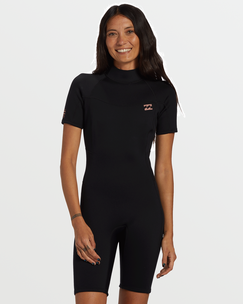 Billabong Foil Flatlock Short Sleeve Springsuit - Black