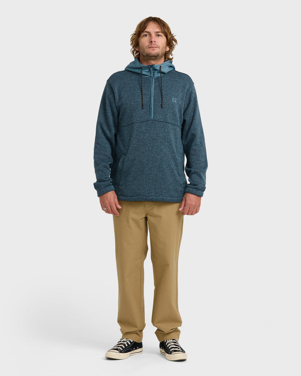 Billabong A/Div Boundary Hooded Half-Zip Pullover - Real Teal