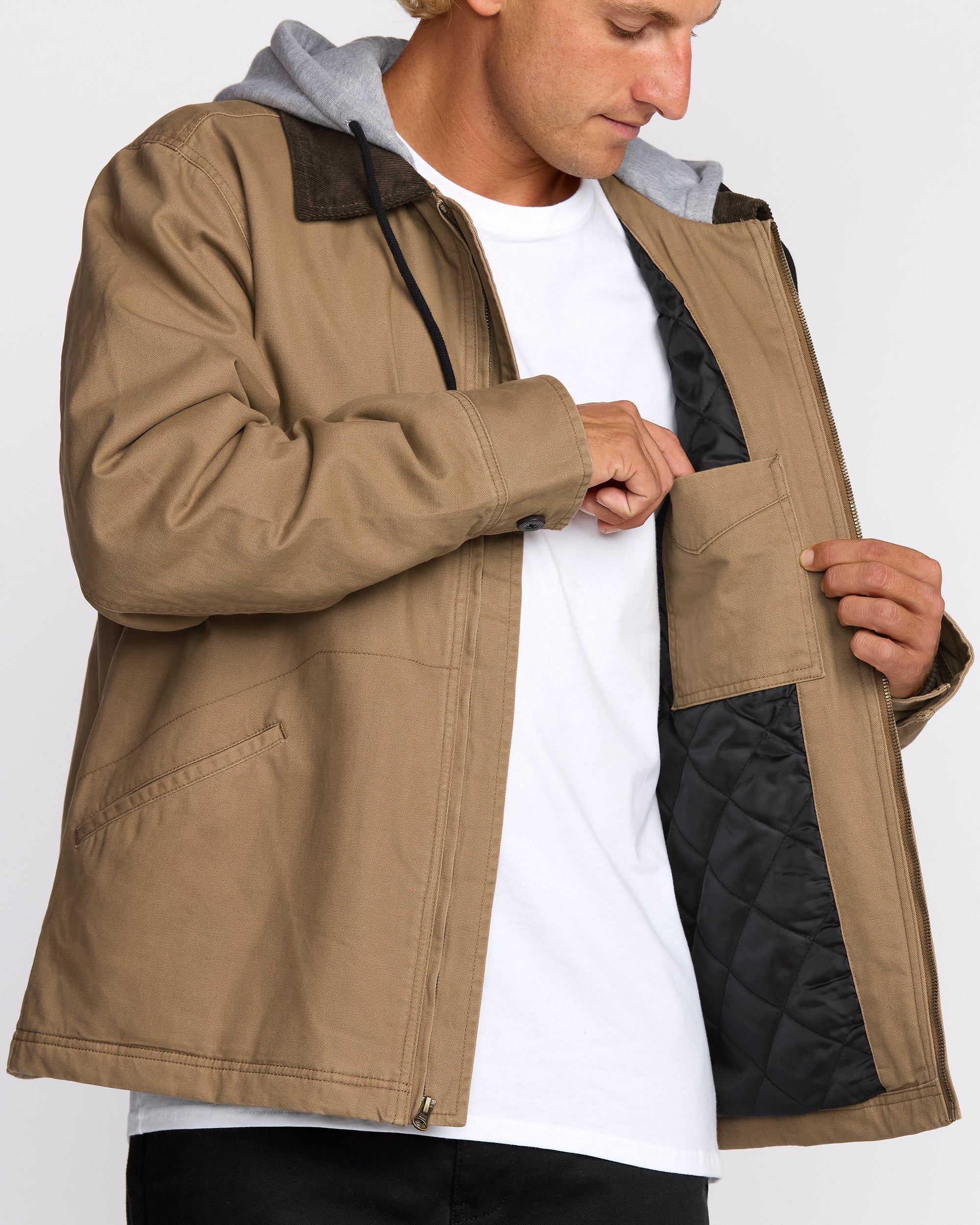 Billabong A/Div Barlow Hooded Jacket - Clay