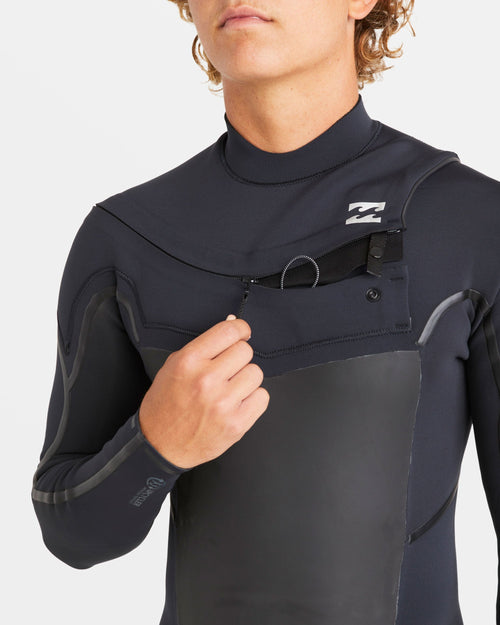 Billabong 3/2mm Absolute Natural+ Upcycler Liquid Seal Chest Zip Wetsuit - Black