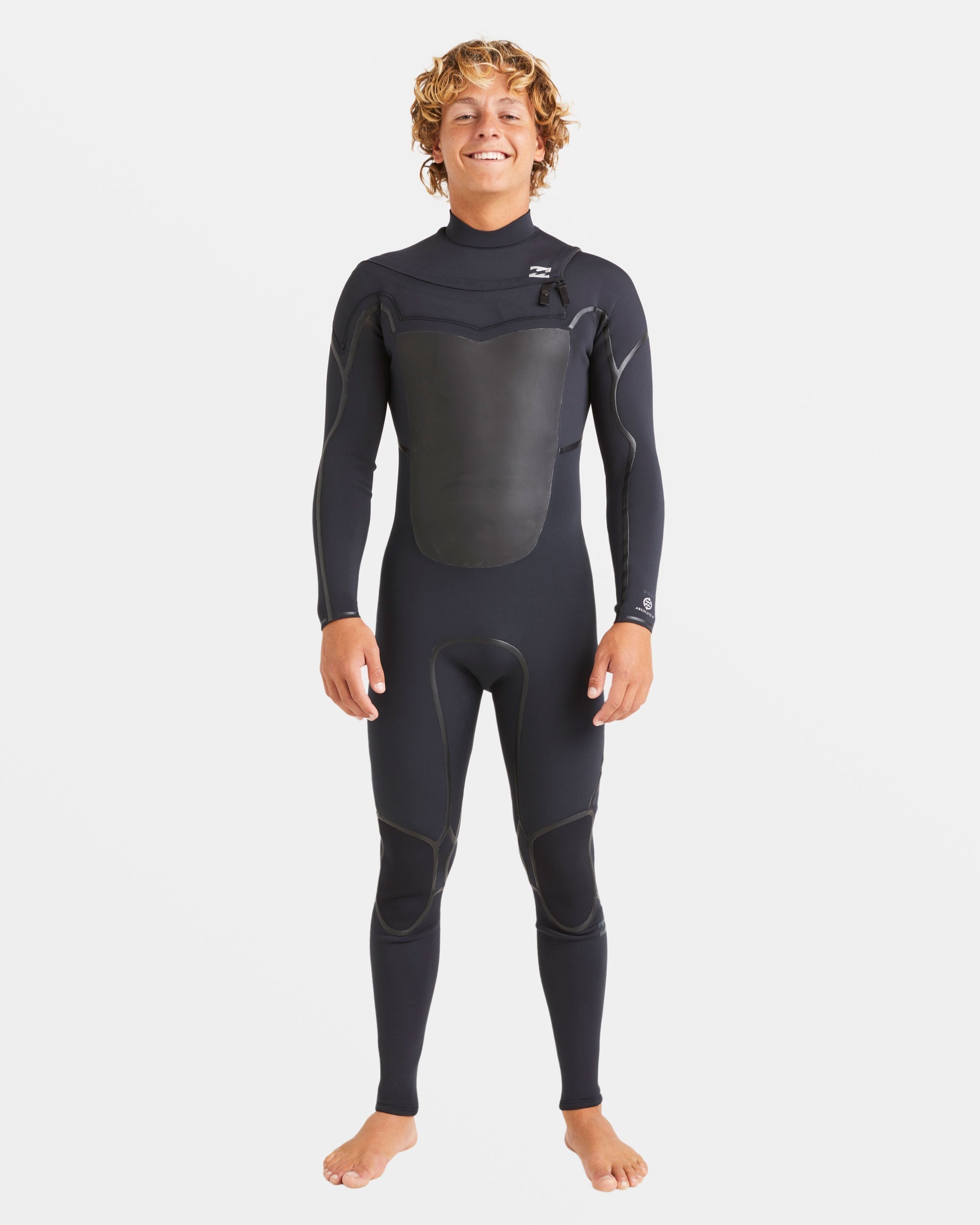 Billabong 3/2mm Absolute Natural+ Upcycler Liquid Seal Chest Zip Wetsuit - Black