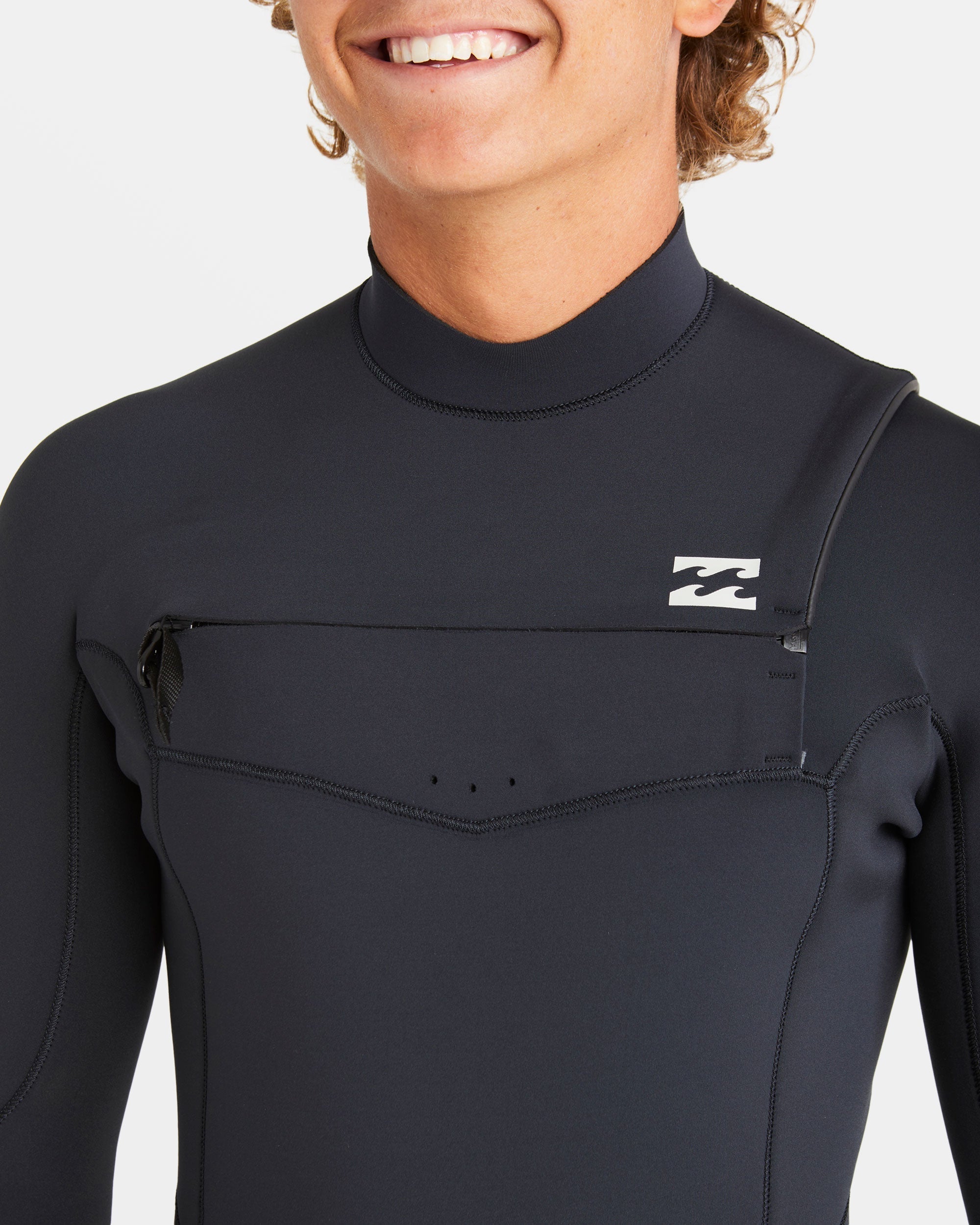 Billabong 3/2mm Absolute Natural Upcycler GBS Chest Zip Wetsuit - Black