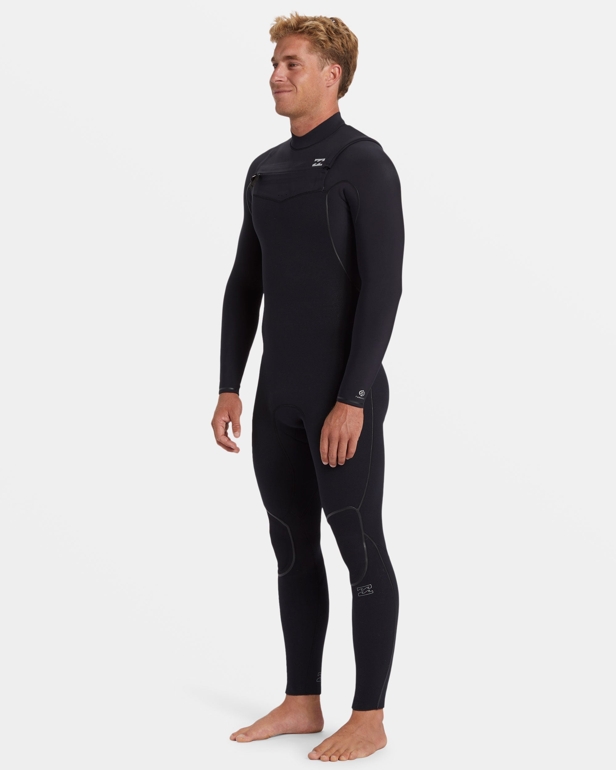 Billabong 3/2mm Furnace Natural Upcycler GBS Chest Zip Wetsuit - Black