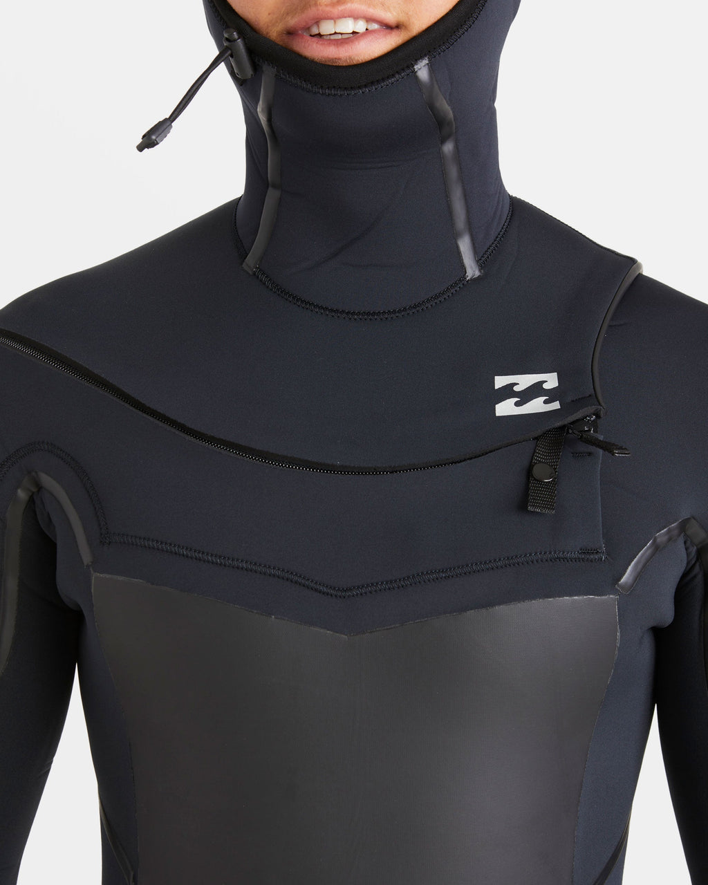 Billabong 5/4mm Absolute Natural+ Upcycler Welded Chest Zip Hooded Wetsuit - Black