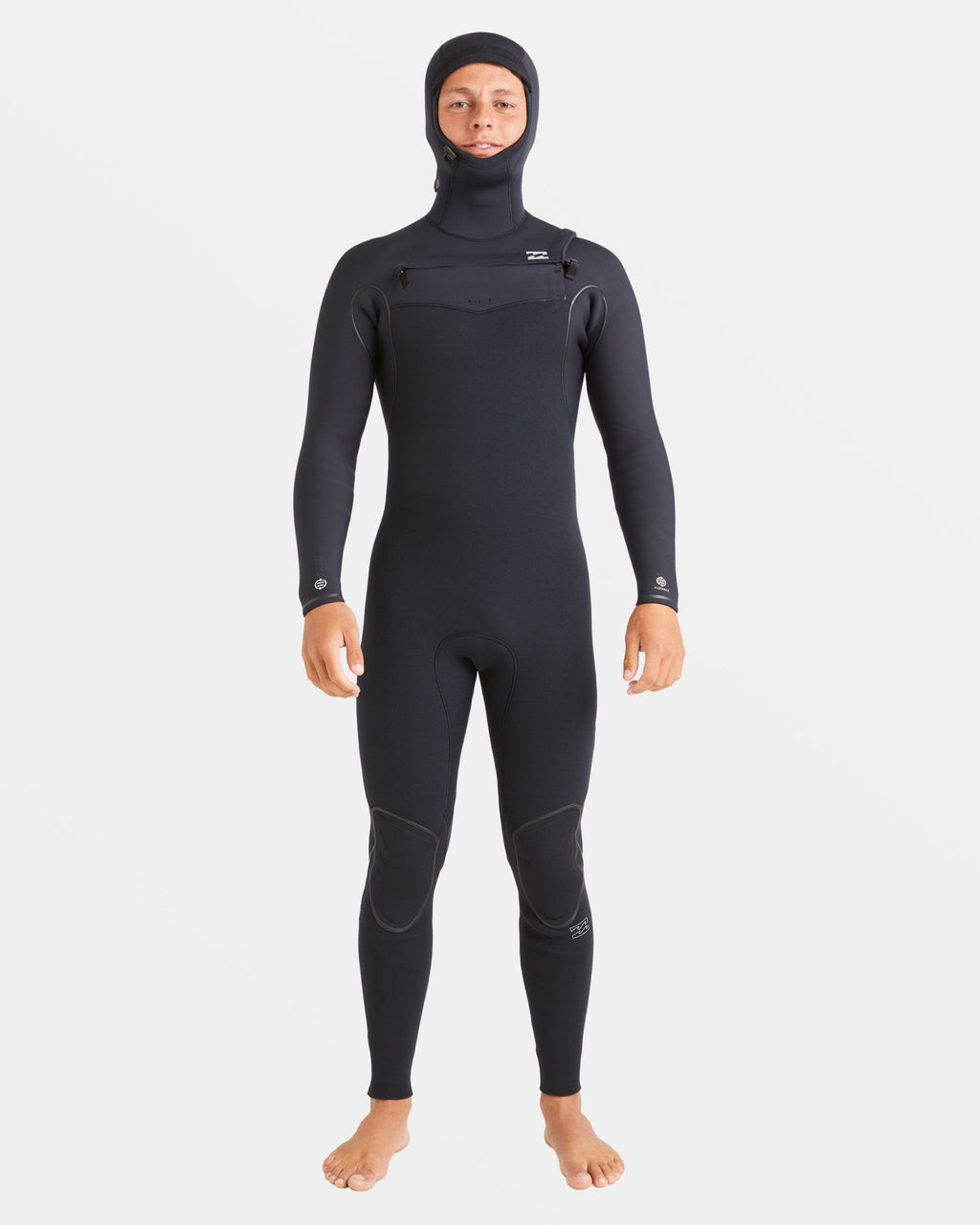 Billabong 6/5mm Furnace Natural Upcycler Welded Chest Zip Wetsuit - Black