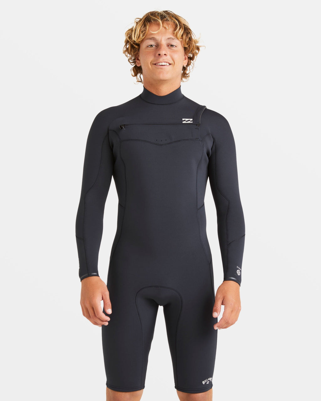 Billabong 2/2mm Absolute Natural Upcycler GBS Chest Zip Long Sleeve Springsuit - Black