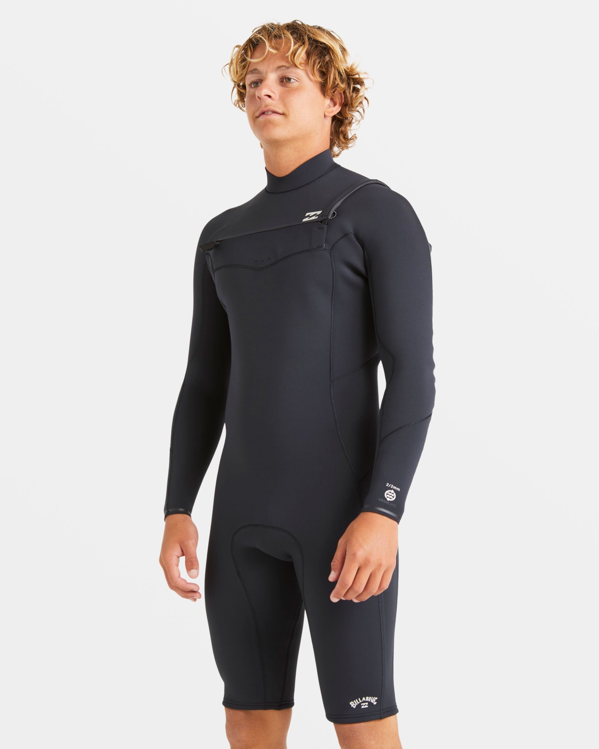 Billabong 2/2mm Absolute Natural Upcycler GBS Chest Zip Long Sleeve Springsuit - Black