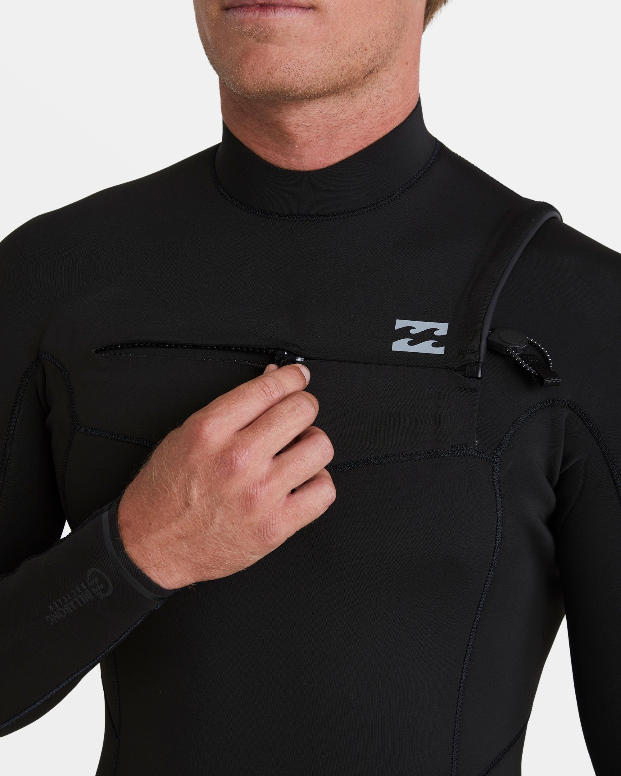 Billabong 2/2mm Revolution Natural Upcycler GBS Chest Zip Long Sleeve Springsuit - Black