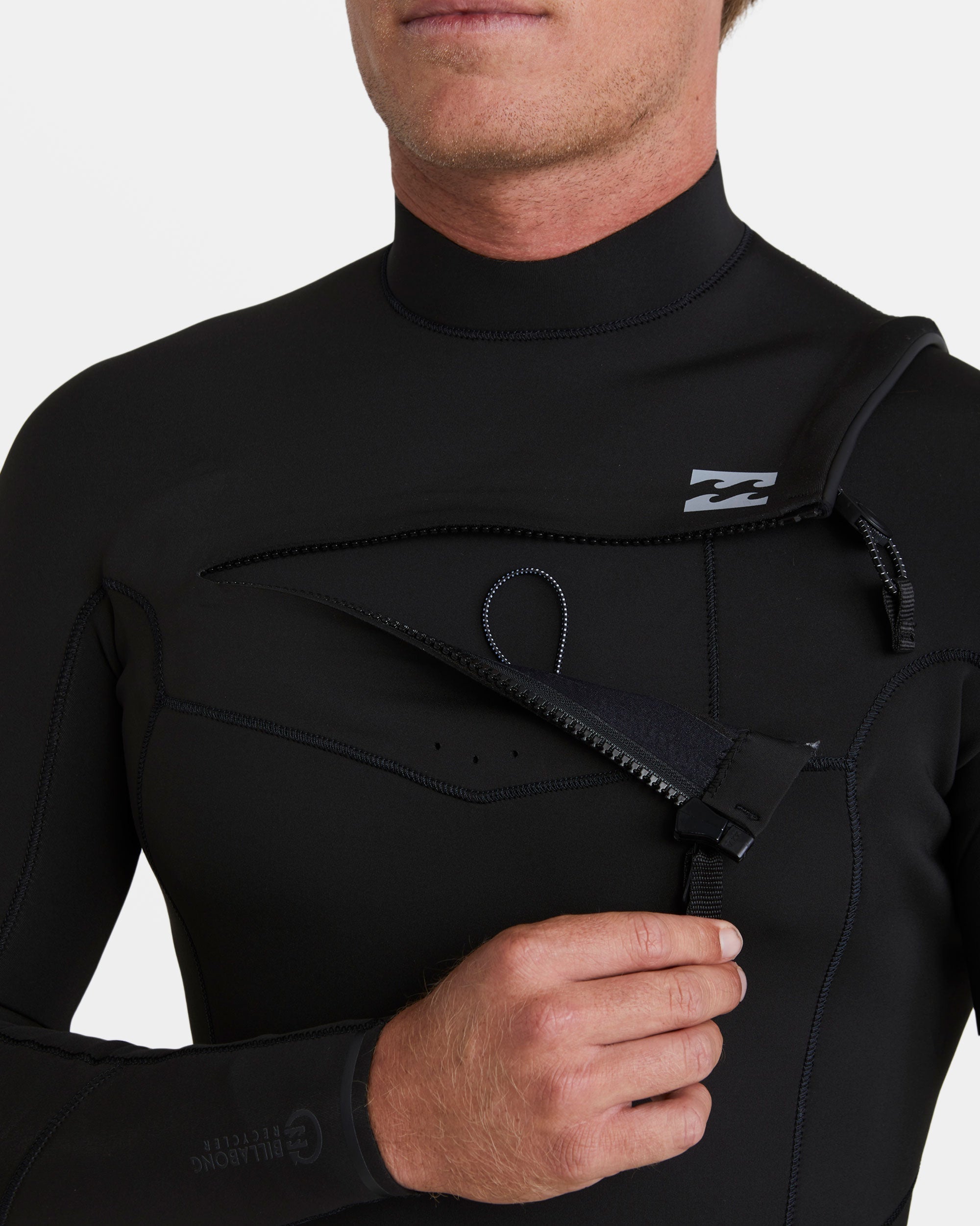 Billabong 2/2mm Revolution Natural Upcycler GBS Chest Zip Long Sleeve Springsuit - Black