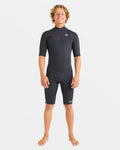 Billabong 2/2mm Absolute Natural Upcycler GBS Chest Zip Short Sleeve Springsuit - Black