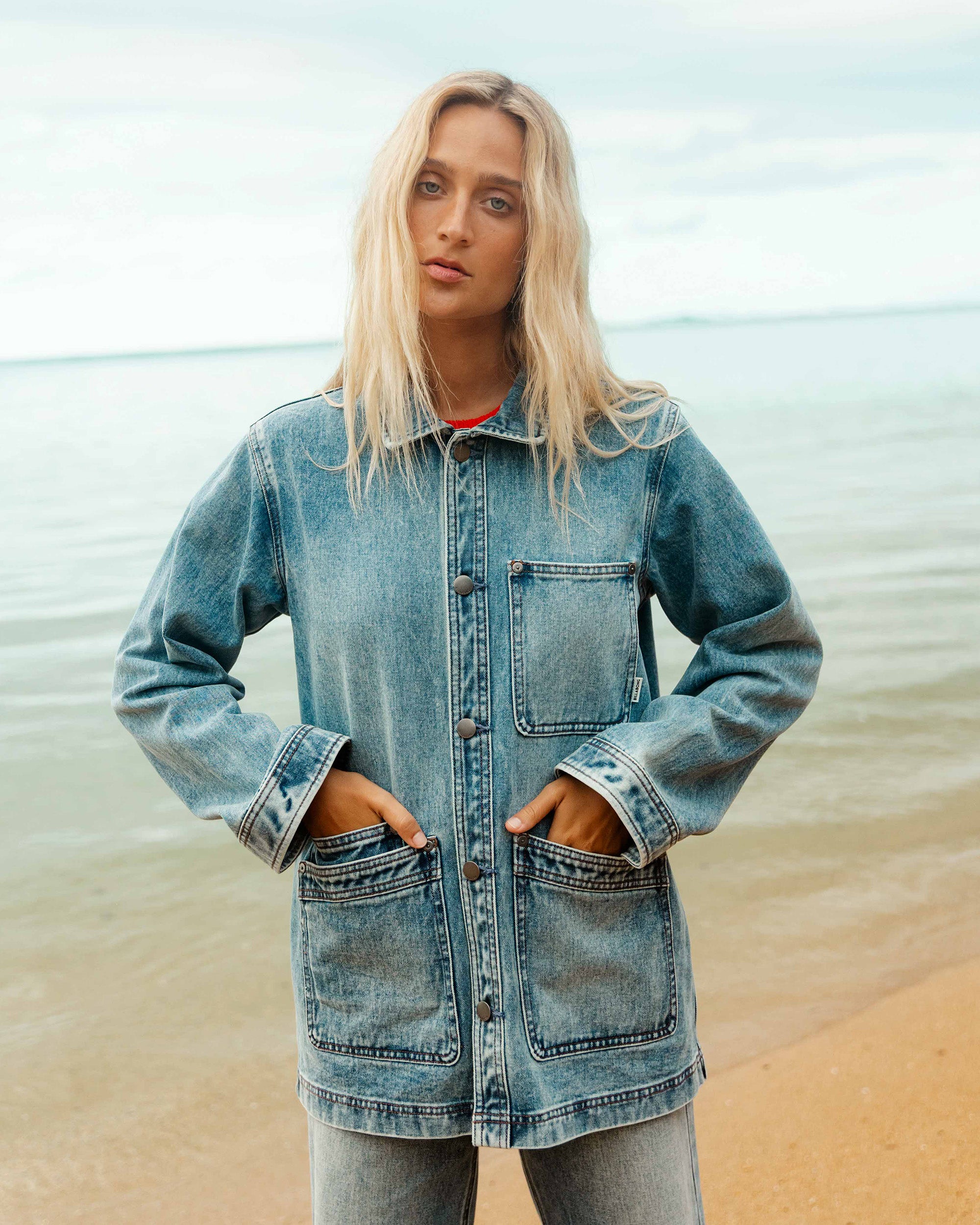 Billabong Denim Chore Coat - Atlantic Deep