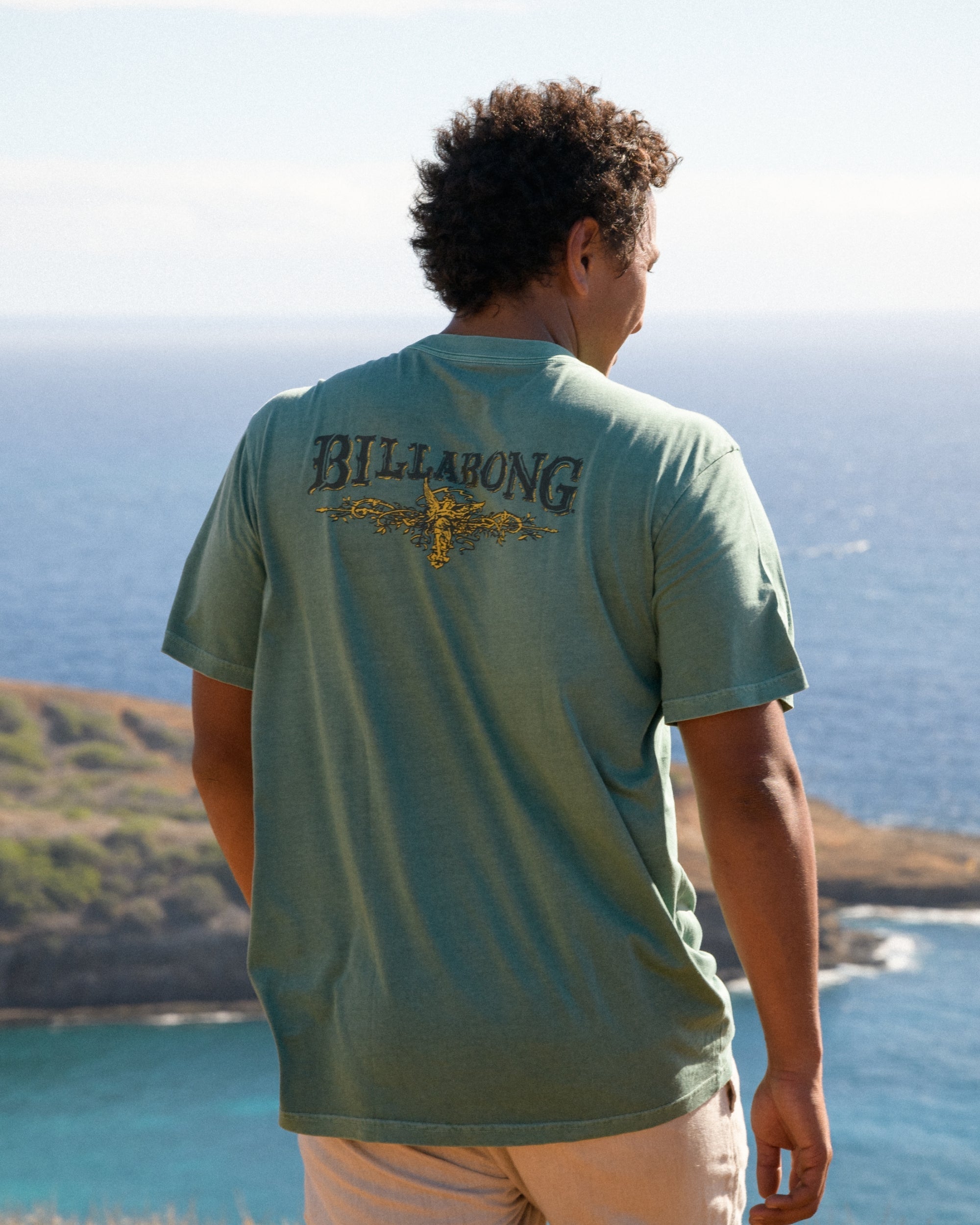 Billabong Pure Intentions Wave Washed Premium Short Sleeve T-Shirt - Sea Green