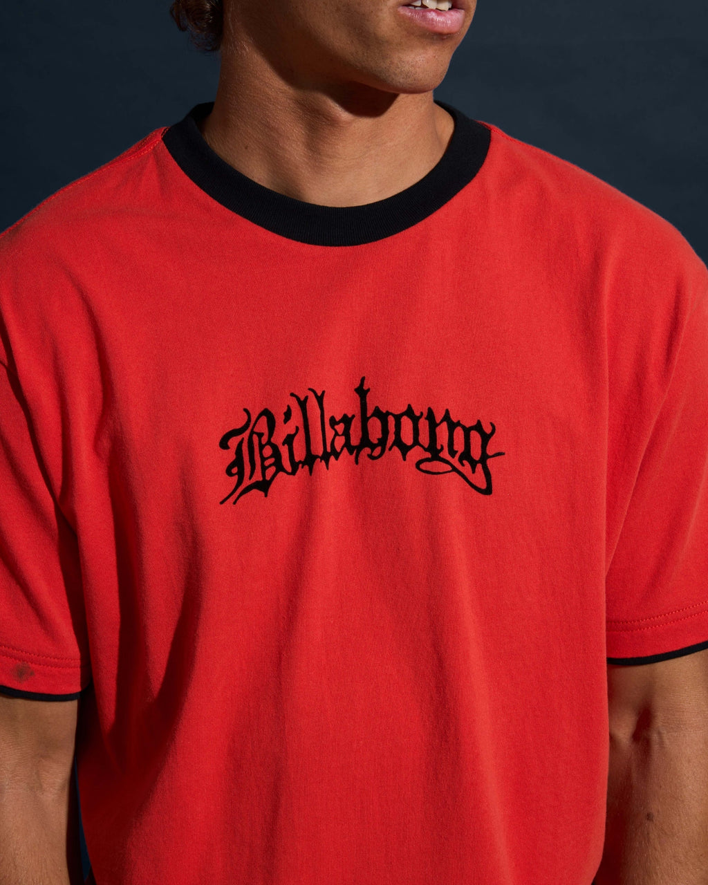 Billabong Immortal Tipper Short Sleeve Knit T-Shirt - Deep Red