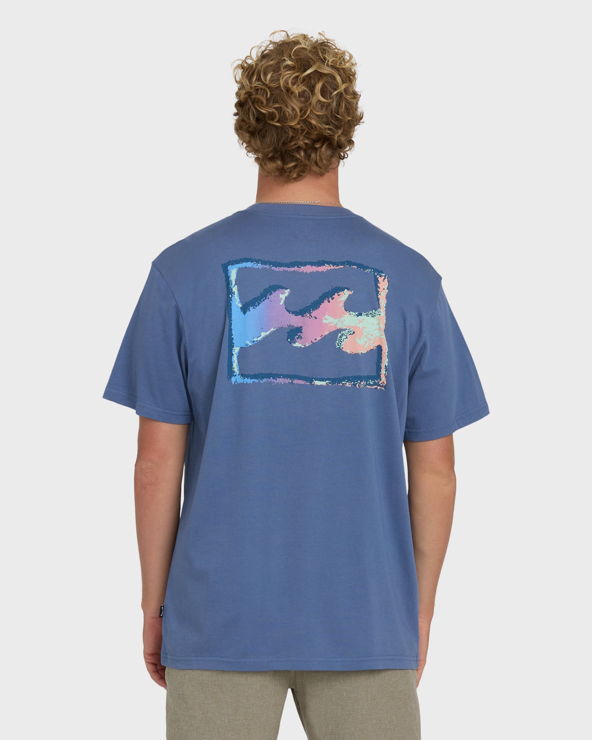 Billabong Crayon Wave Premium Short Sleeve T-Shirt - Blue Horizon