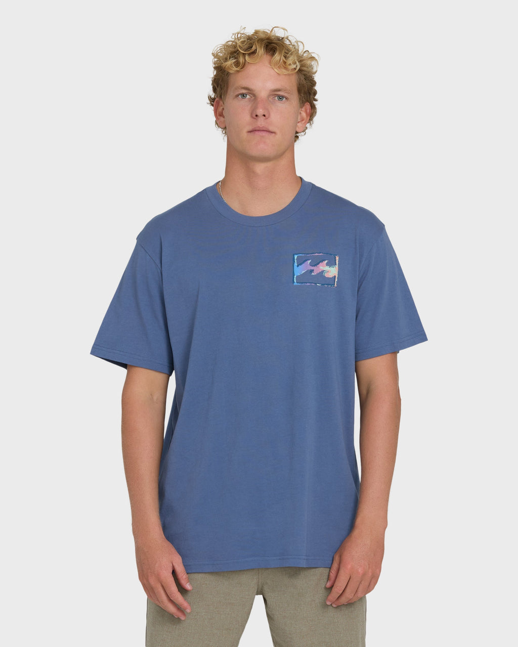 Billabong Crayon Wave Premium Short Sleeve T-Shirt - Blue Horizon