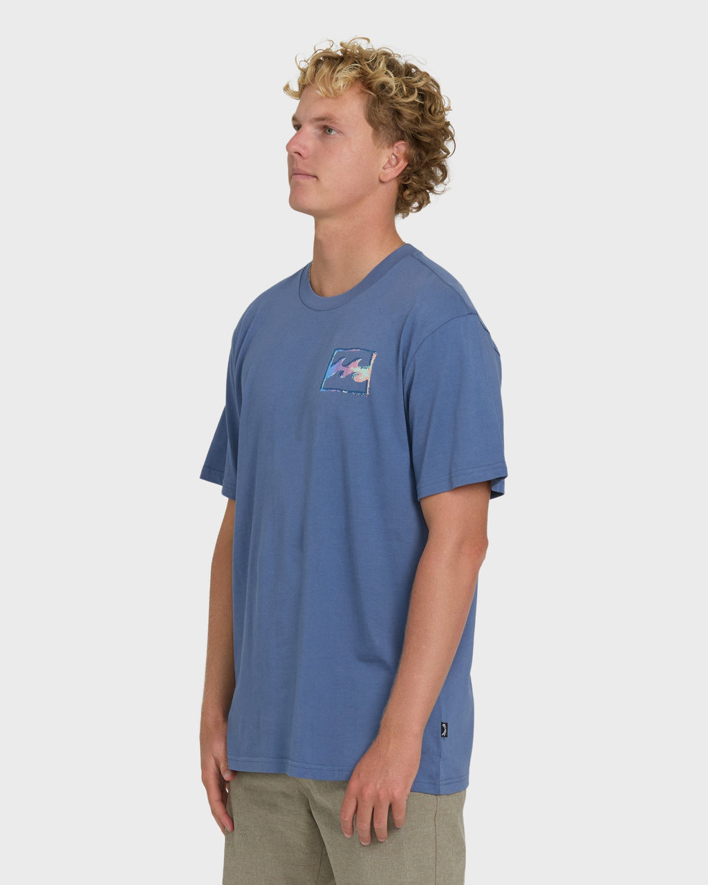 Billabong Crayon Wave Premium Short Sleeve T-Shirt - Blue Horizon