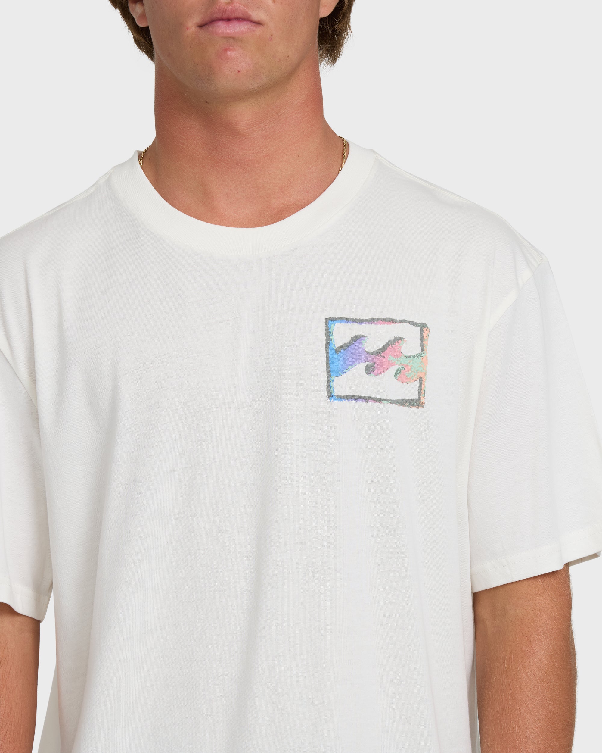 Billabong Crayon Wave Premium Short Sleeve T-Shirt - Off White