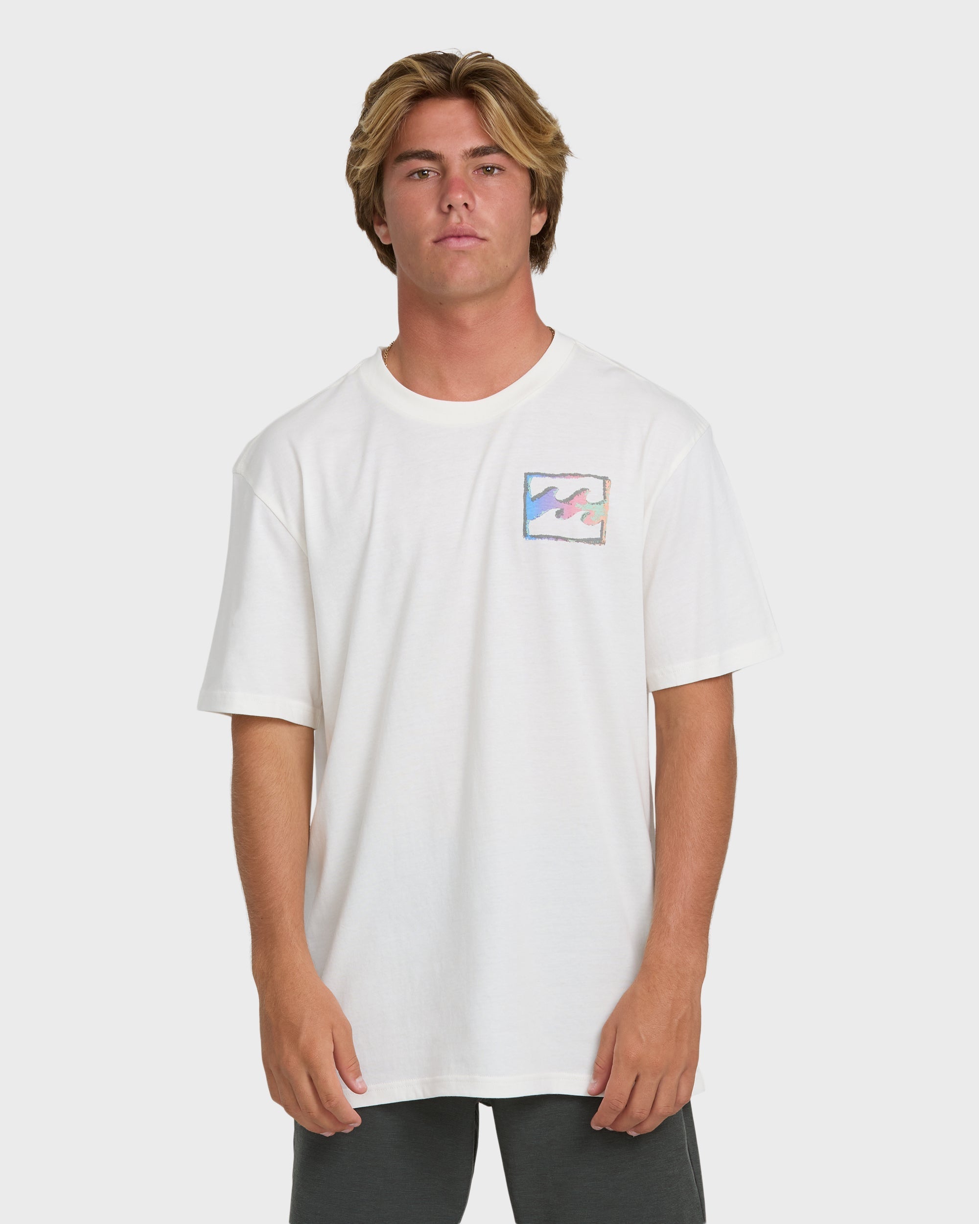 Billabong Crayon Wave Premium Short Sleeve T-Shirt - Off White