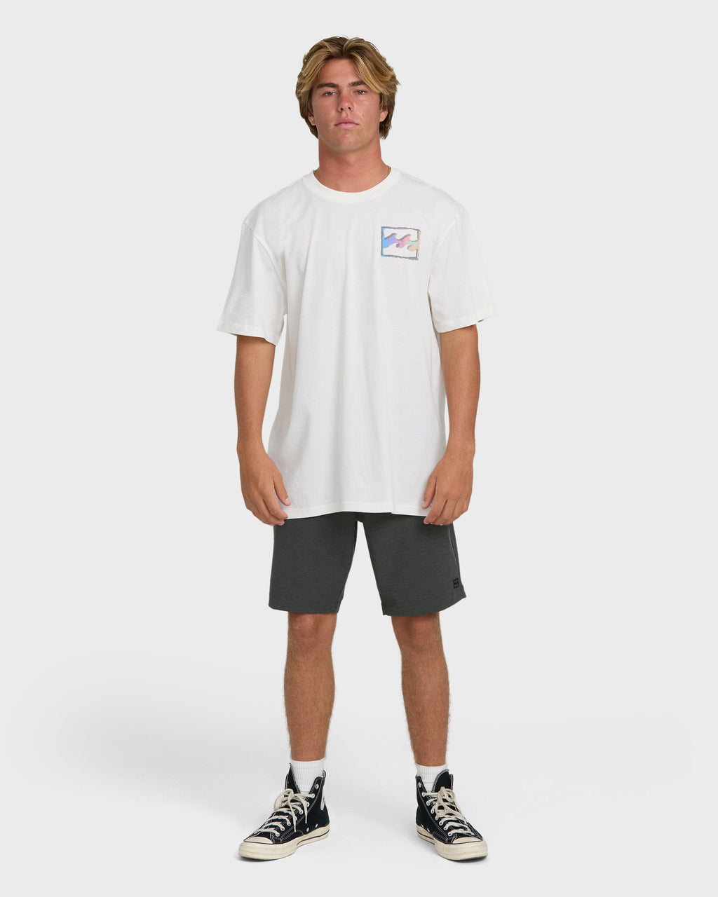 Billabong Crayon Wave Premium Short Sleeve T-Shirt - Off White