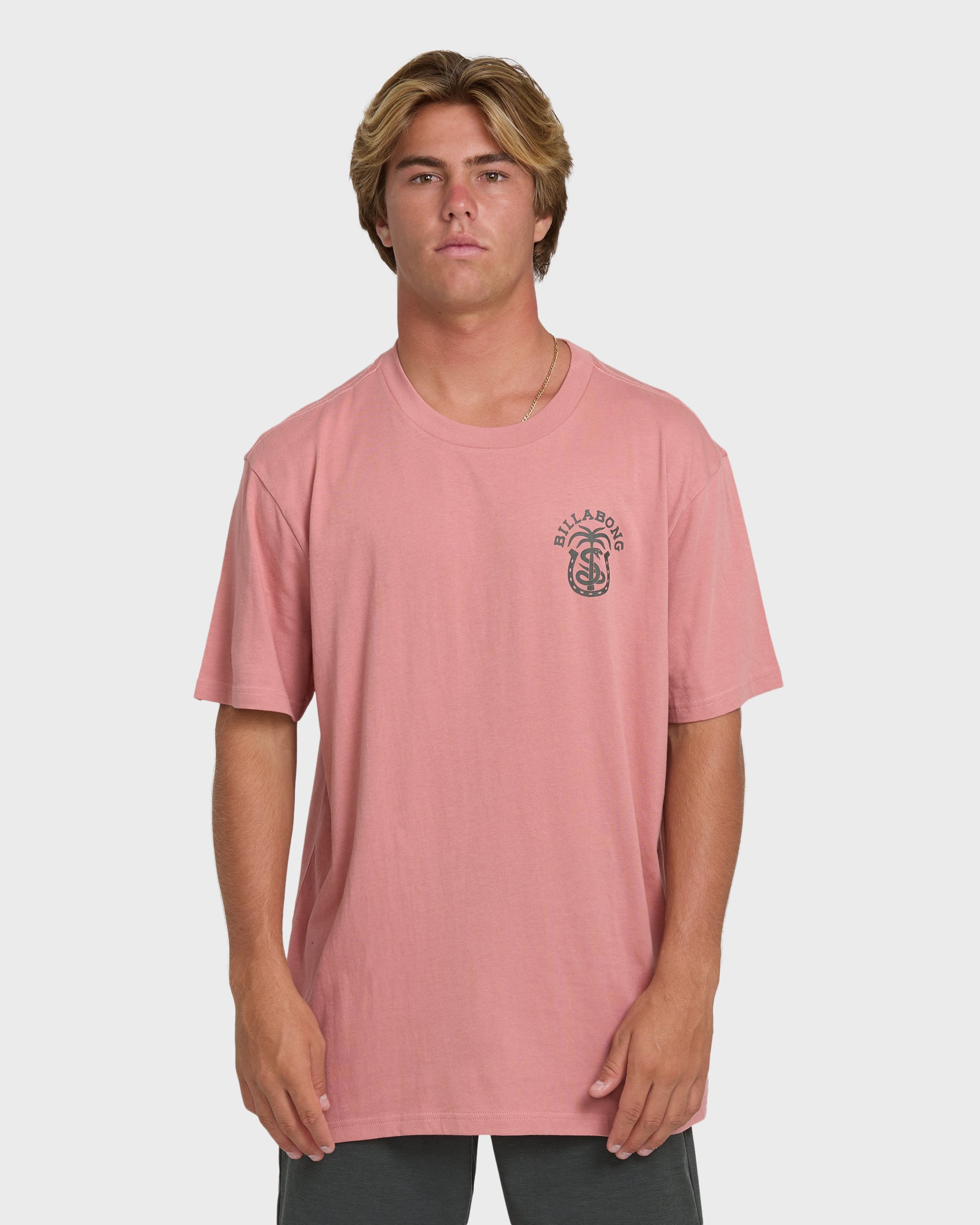Billabong Forge Premium Short Sleeve Cotton T-Shirt - Ash Rose