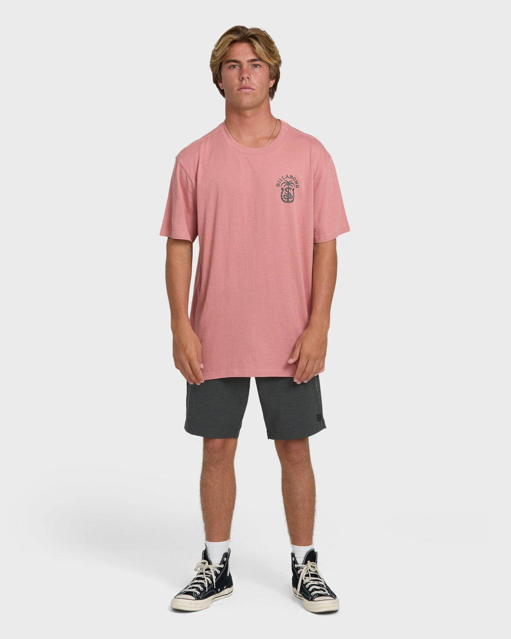 Billabong Forge Premium Short Sleeve Cotton T-Shirt - Ash Rose