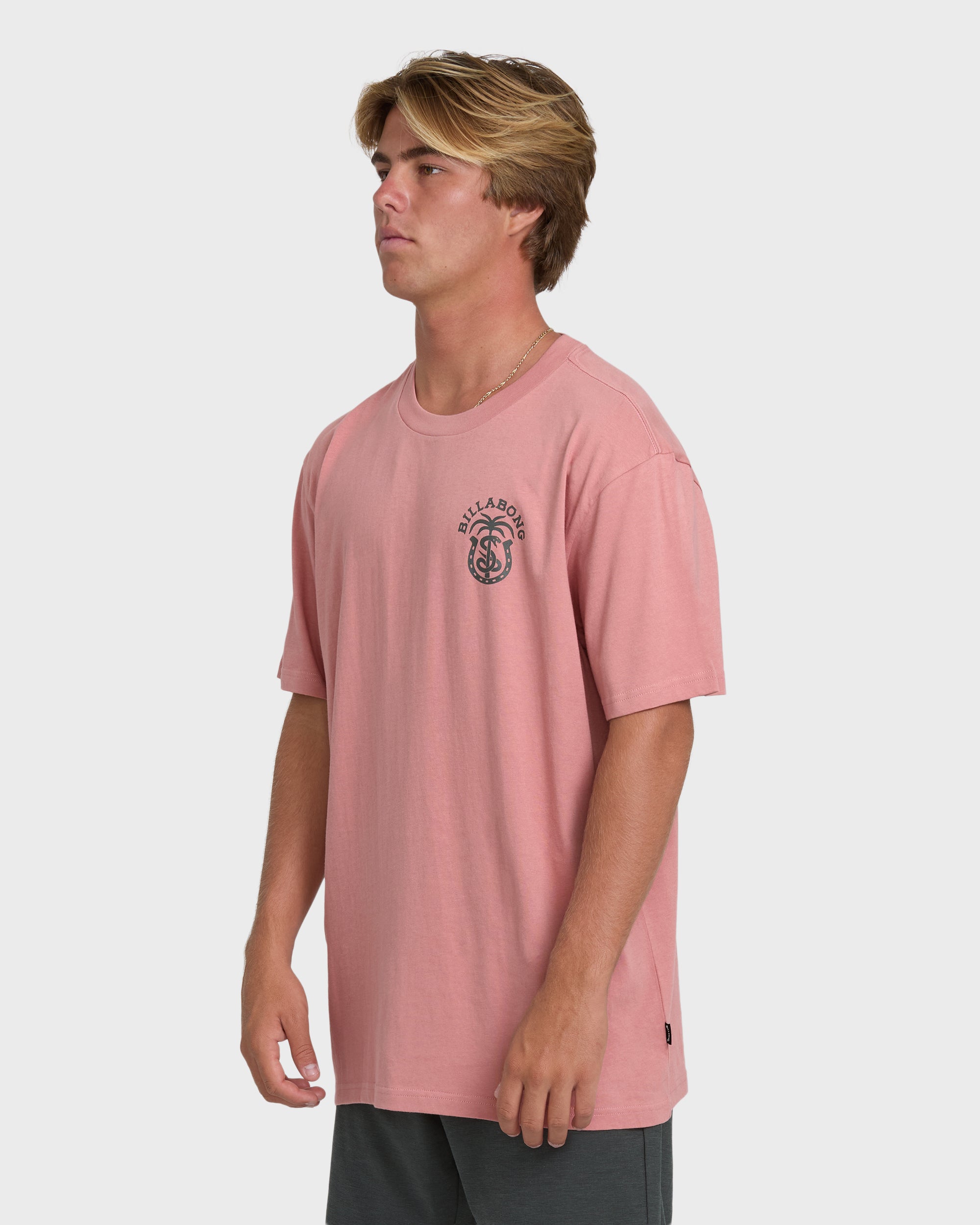 Billabong Forge Premium Short Sleeve Cotton T-Shirt - Ash Rose