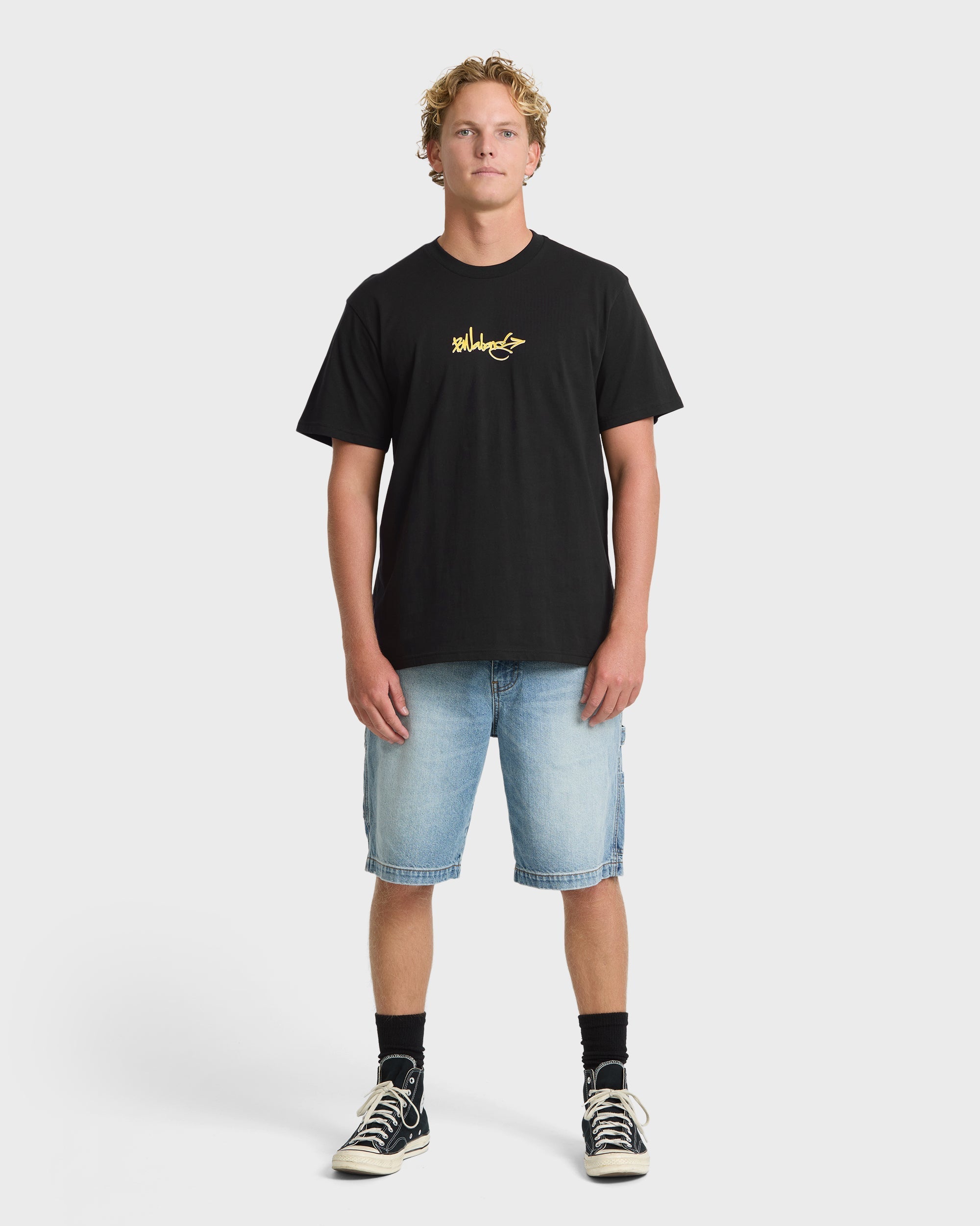 Billabong Occys Point Premium Short Sleeve Cotton T-Shirt - Black