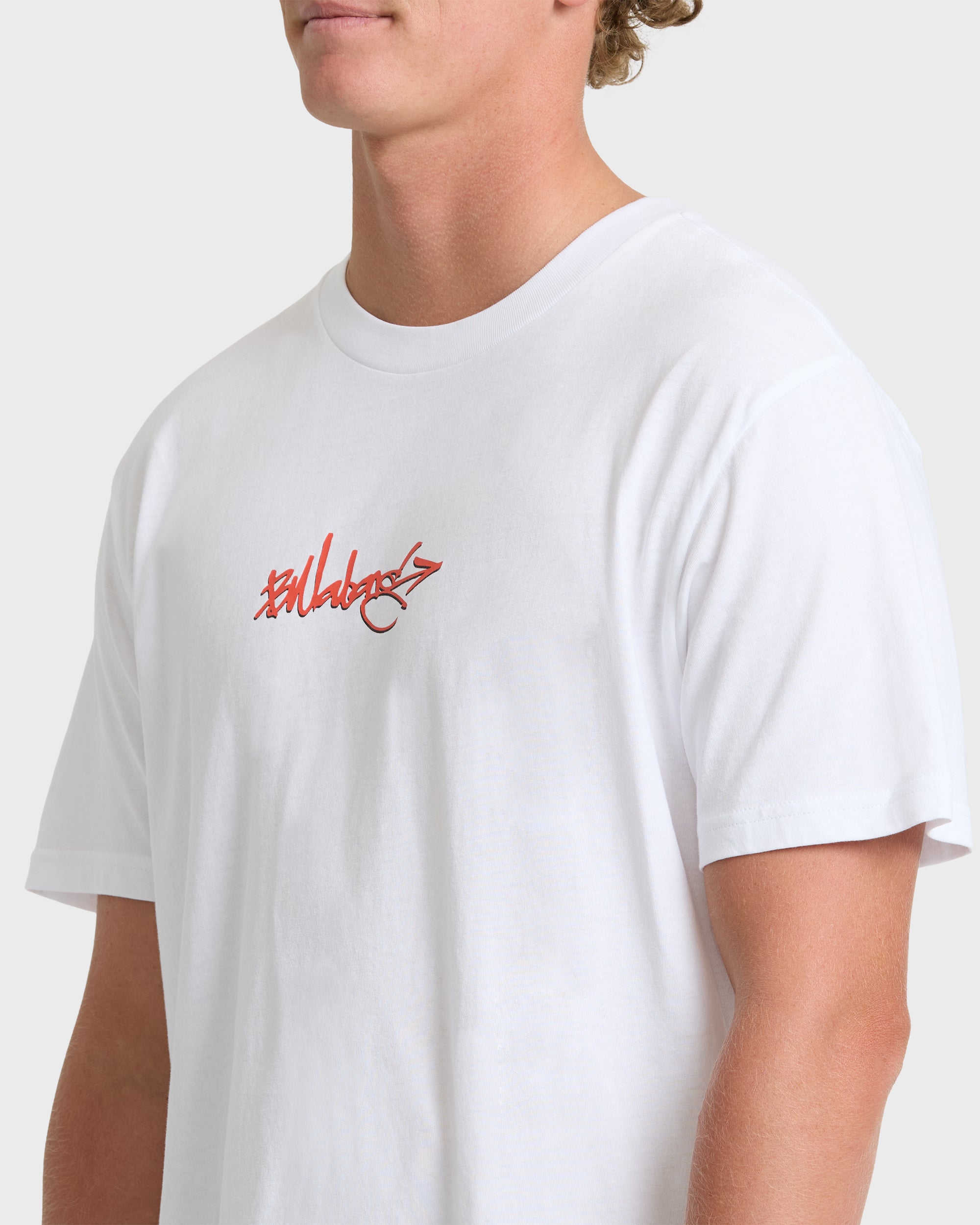 Billabong Occys Point Premium Short Sleeve Cotton T-Shirt - White