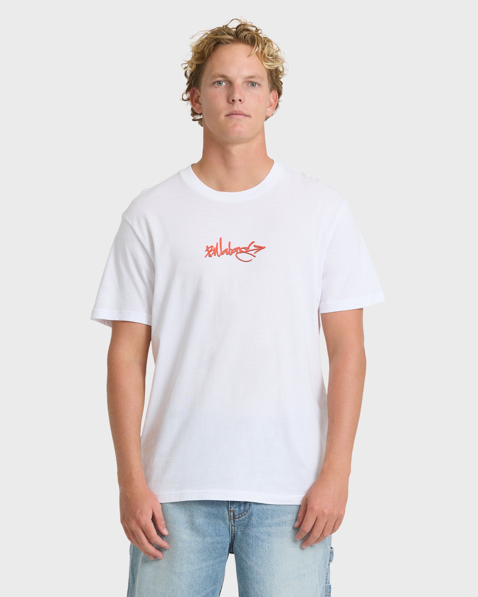 Billabong Occys Point Premium Short Sleeve Cotton T-Shirt - White