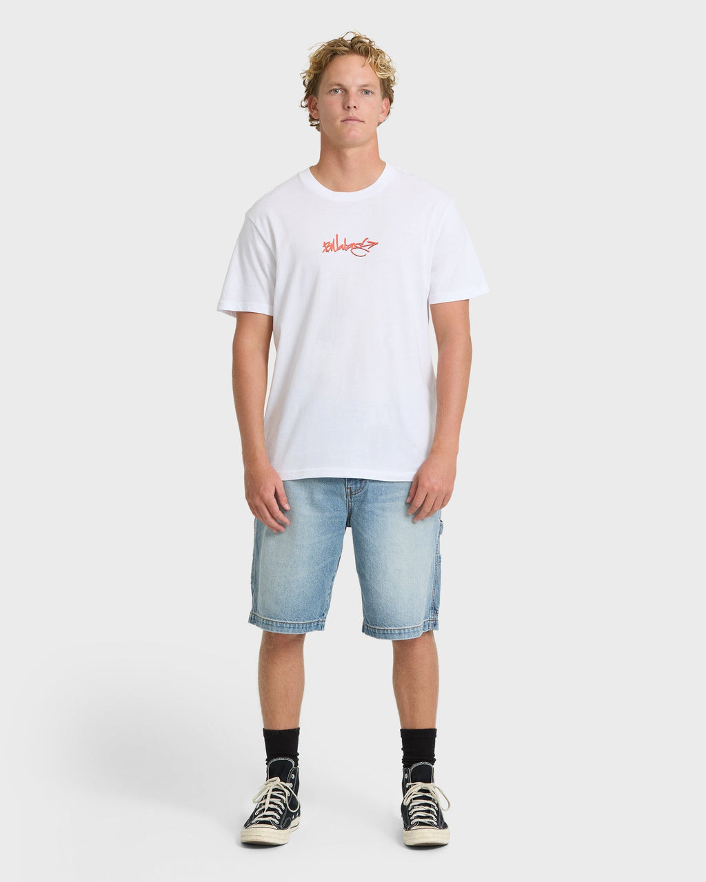 Billabong Occys Point Premium Short Sleeve Cotton T-Shirt - White