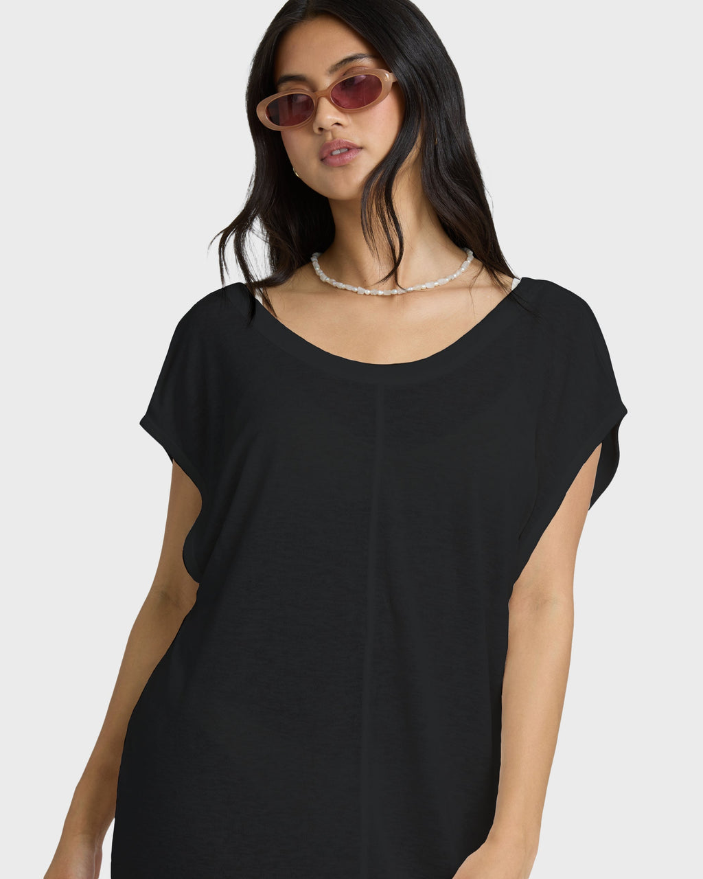 Billabong Hallow Wave Mini Short Sleeve Dress - Black Sands