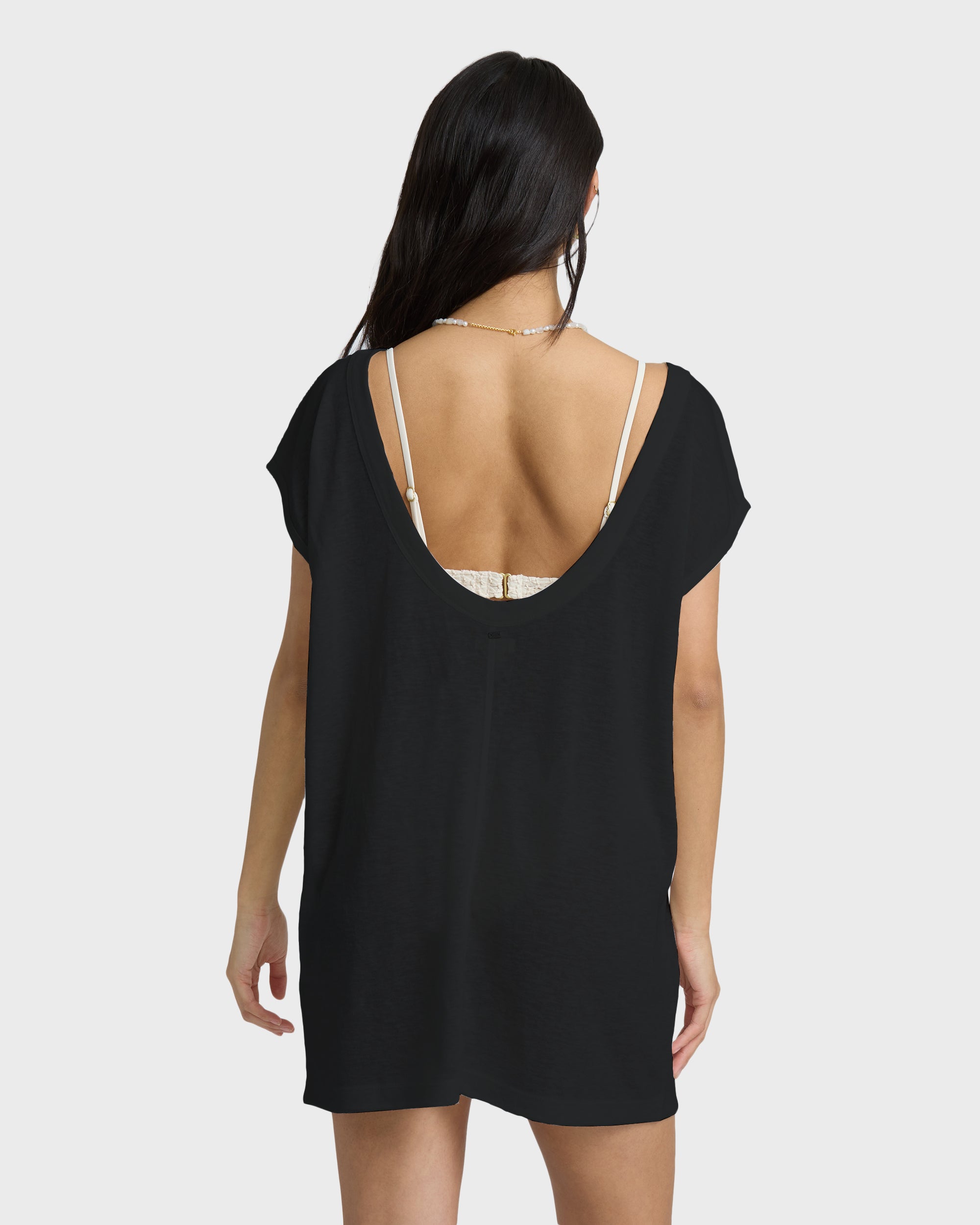 Billabong Hallow Wave Mini Short Sleeve Dress - Black Sands