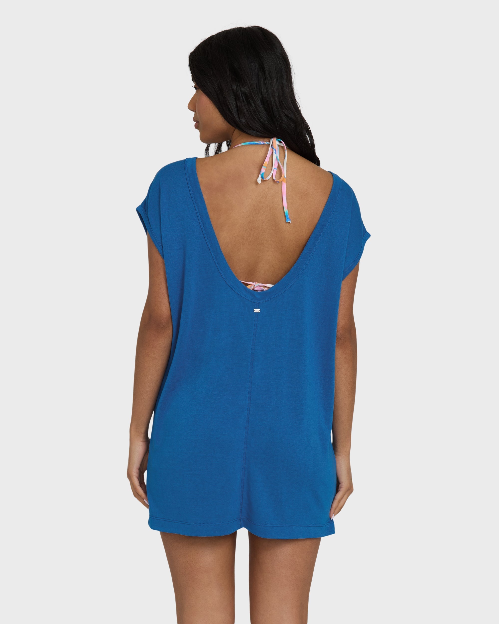 Billabong Hallow Wave Mini Short Sleeve Dress - True Blue