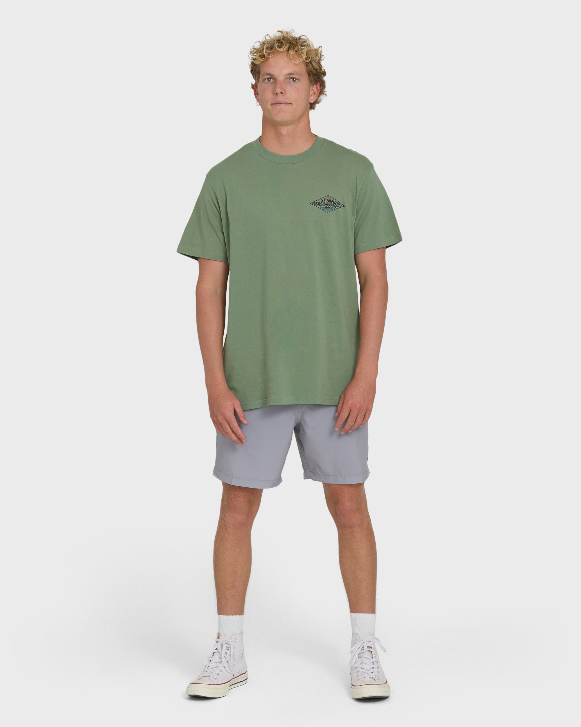 Billabong A/Div Arch Premium Short Sleeve Knit T-Shirt - Hedge Green