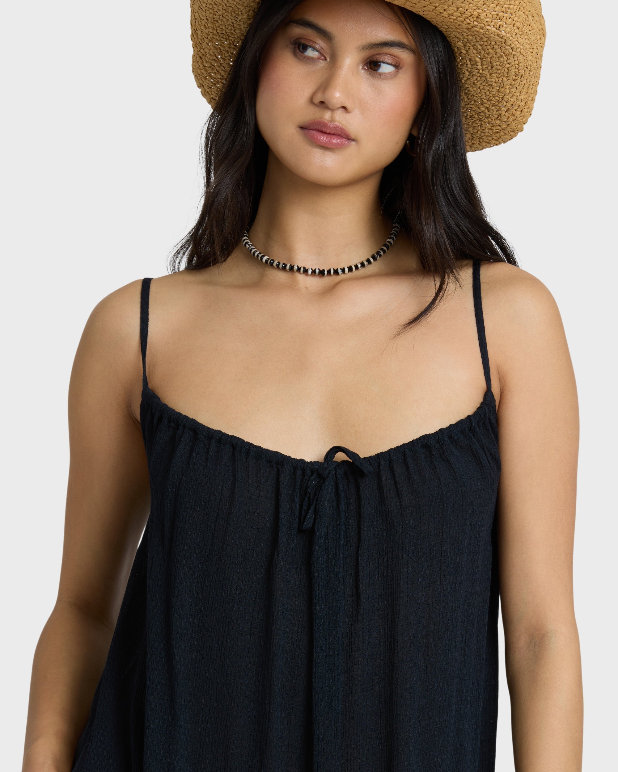 Billabong Beach Song Solid Mini Dress - Black Sands