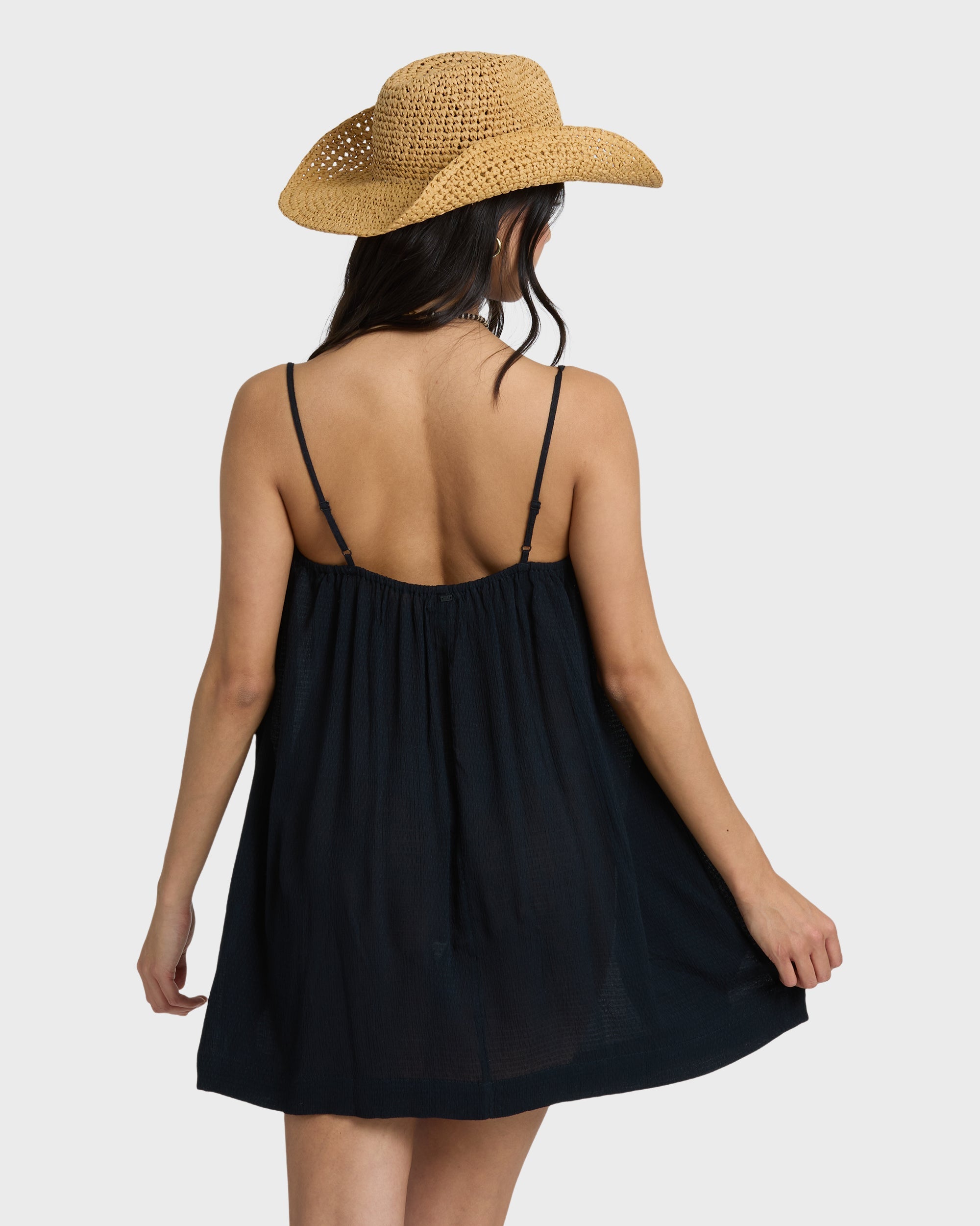 Billabong Beach Song Solid Mini Dress - Black Sands